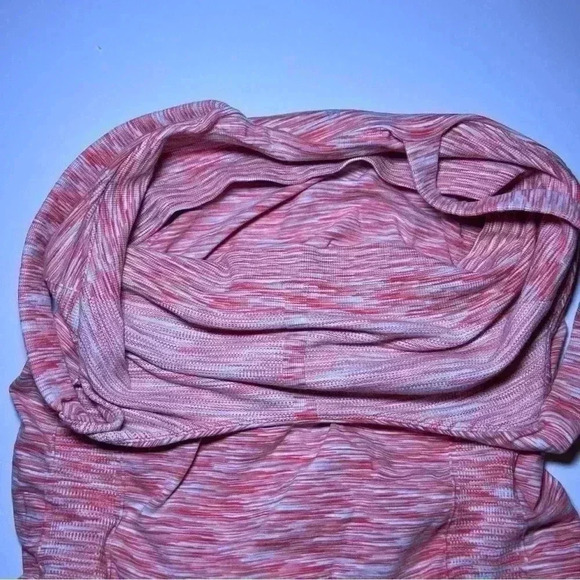 Athleta Fastest Track Athletic Ruched Tank Top Orange Gray Space Dye Size Large - Picture 6 of 8